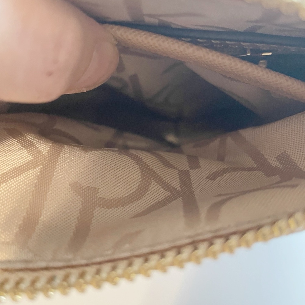 Calvin Klein Cream & Tan Logo-Print Crossbody Bag - Picture 12 of 12